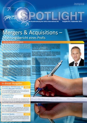 Mergers & Acquisitions – - GrECo