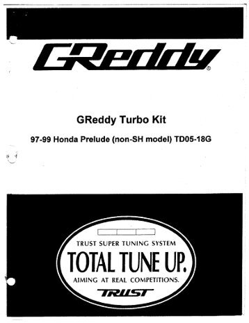 1997-99 Honda Prelude / TD05-18G - GReddy