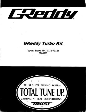 1986-92 Toyota Supra T / TD06-20G - GReddy