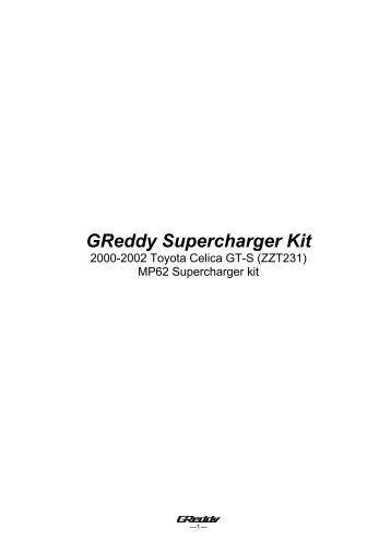 GReddy Supercharger Kit