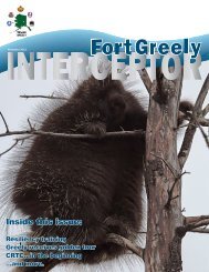 Inside this issue: - Fort Greely - U.S. Army