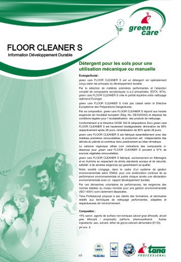 FLOOR CLEANER S - Green Care