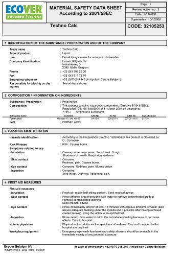 Techno Calc - Green-Company.ch