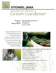 Tony Jara - The Monterey Bay Green Gardener Program