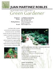 Juan Martinez Robles - The Monterey Bay Green Gardener Program