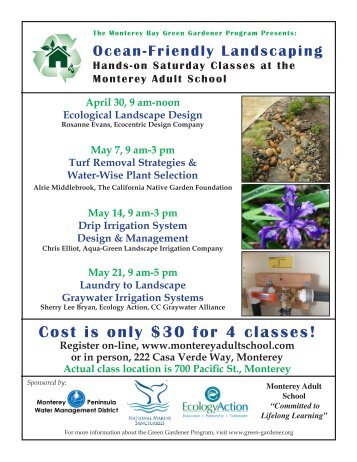 Cost is only $30 for 4 classes! - The Monterey Bay Green Gardener ...