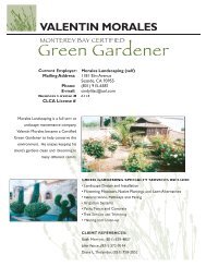 Valentin Morales - The Monterey Bay Green Gardener Program