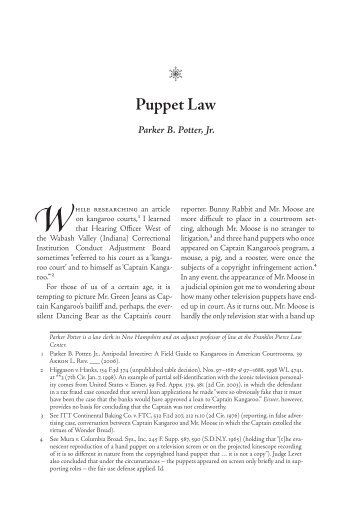 6 Puppet Law - The Green Bag