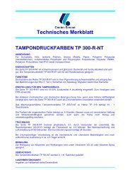 Technisches Merkblatt TAMPONDRUCKFARBEN ... - Coates Screen