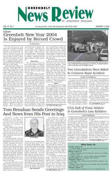 January 8 - Greenbelt News Review