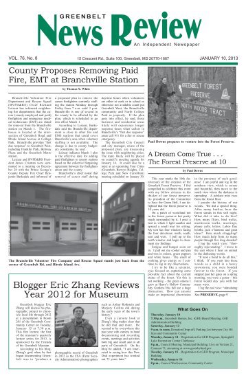 January 10 - Greenbelt News Review