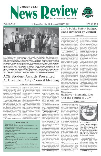 May 24 - Greenbelt News Review