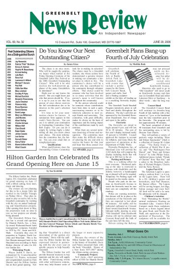 June 29 - GNR 062906 print.indd - Greenbelt News Review