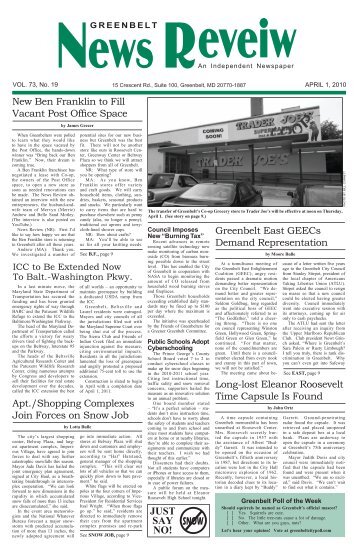 April 1 - Greenbelt News Review