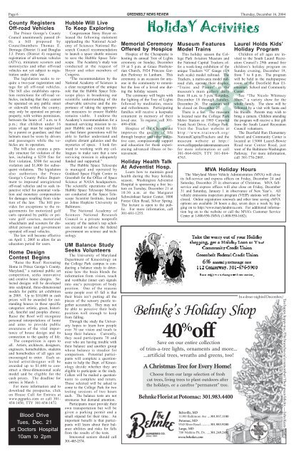 December 16 - Greenbelt News Review