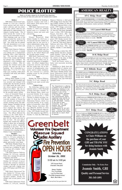 October 24 - Greenbelt News Review