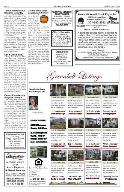 April 30 - Greenbelt News Review