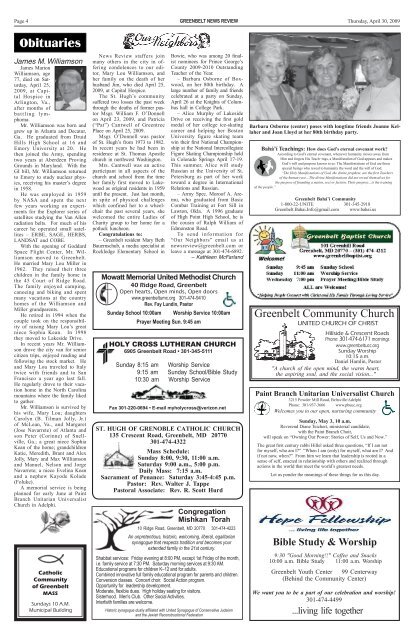 April 30 - Greenbelt News Review