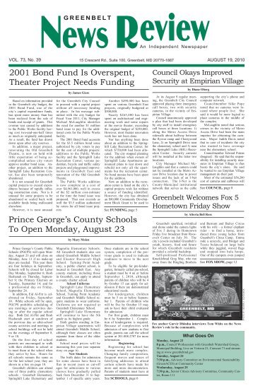 August 19 - Greenbelt News Review