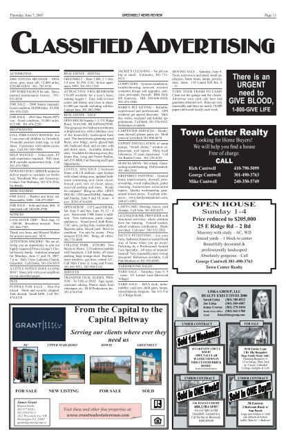 GNR 060707 print.indd - Greenbelt News Review