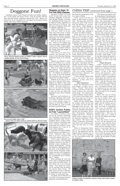 September 11 - Greenbelt News Review