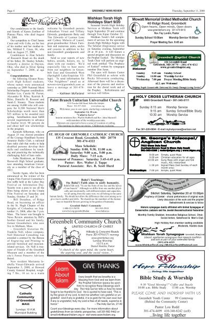 September 11 - Greenbelt News Review