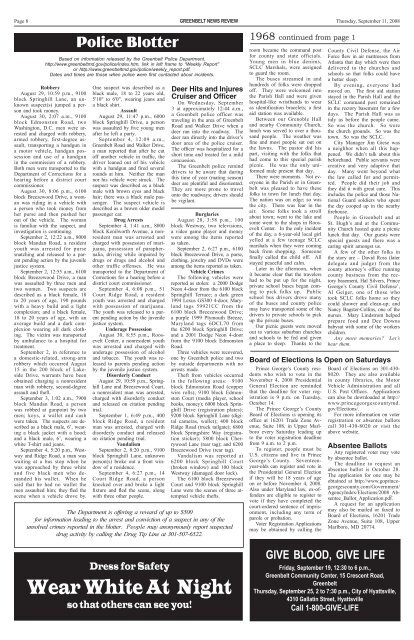 September 11 - Greenbelt News Review