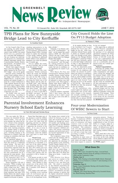 June 7 - Greenbelt News Review