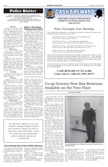 January 20 - Greenbelt News Review