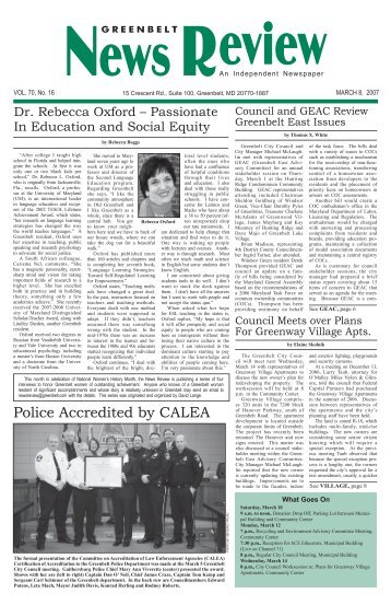 March 8 - Greenbelt News Review