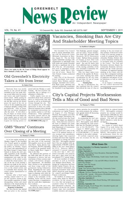 September 1 - Greenbelt News Review