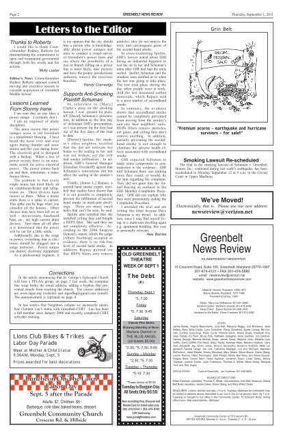 September 1 - Greenbelt News Review