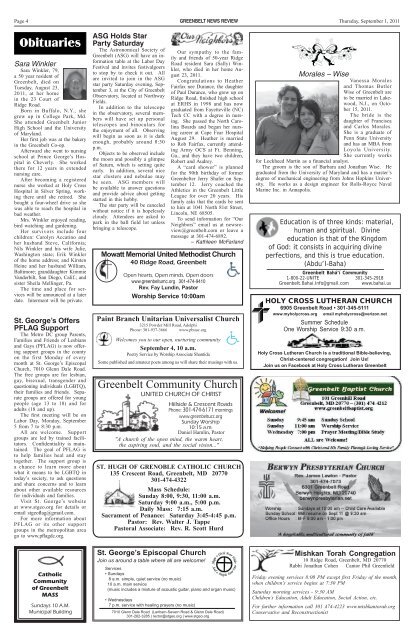 September 1 - Greenbelt News Review