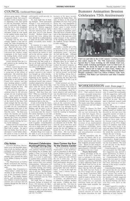 September 1 - Greenbelt News Review
