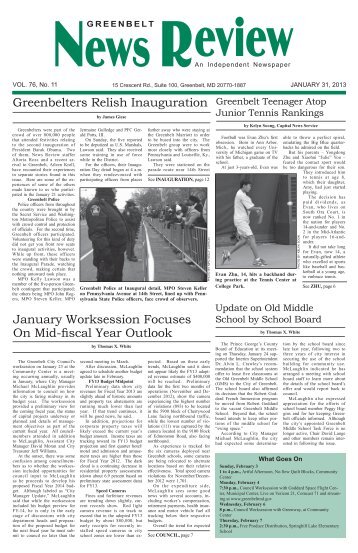 January 31 - Greenbelt News Review
