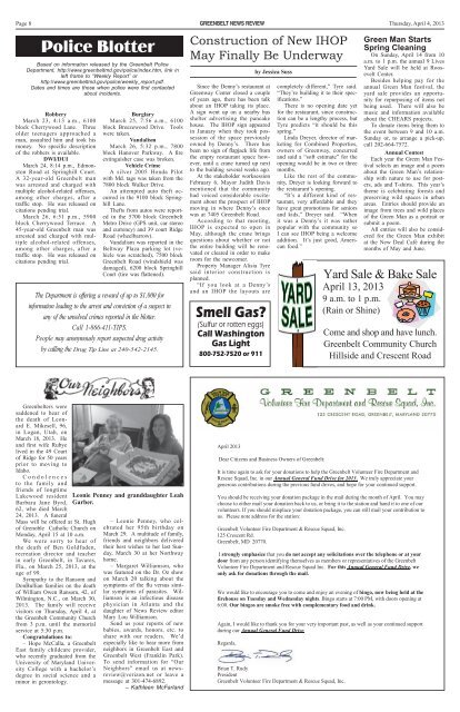 April 4 - Greenbelt News Review