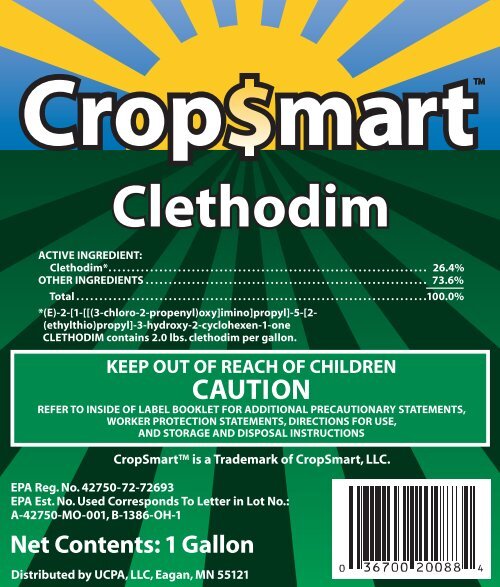 CLETHODIM at labeled - Greenbook.net