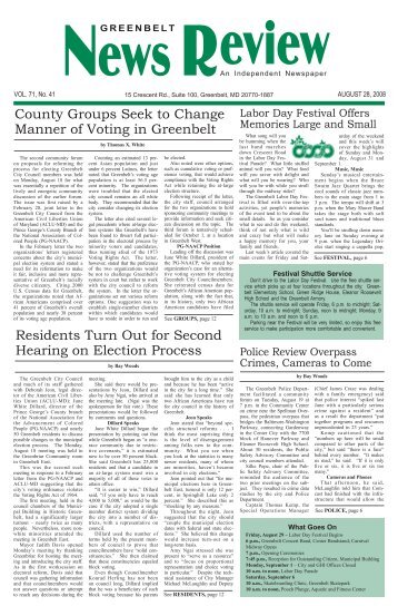 August 28 - Greenbelt News Review
