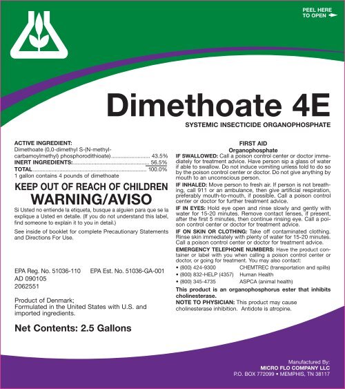 Dimethoate 4E - Agrian