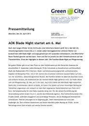 AOK Blade Night startet am 6. Mai - Green City eV