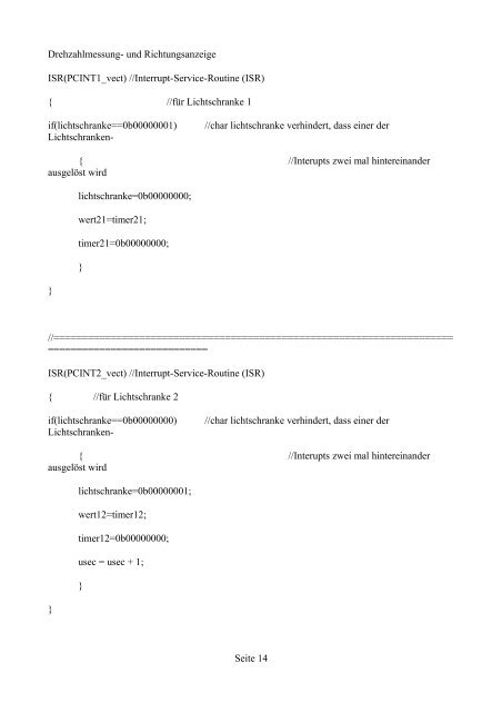 Drehzahlmessung mit Drehrichtungsanzeige