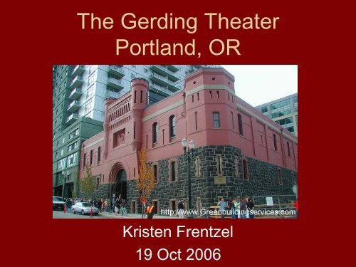 The Gerding Theater Portland, OR - Greendesignetc.net