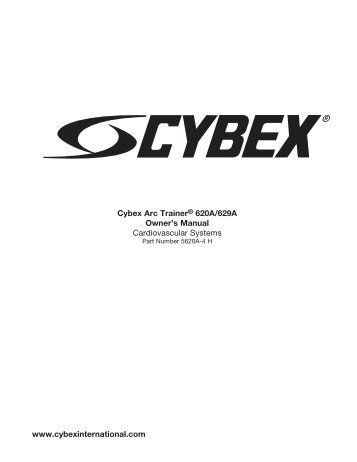 Cybex 620A Arc Owner Manual - GymStore.com