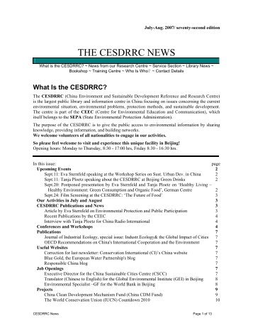 THE CESDRRC NEWS