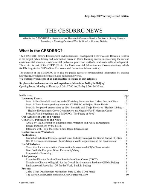 THE CESDRRC NEWS