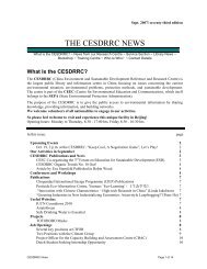 THE CESDRRC NEWS