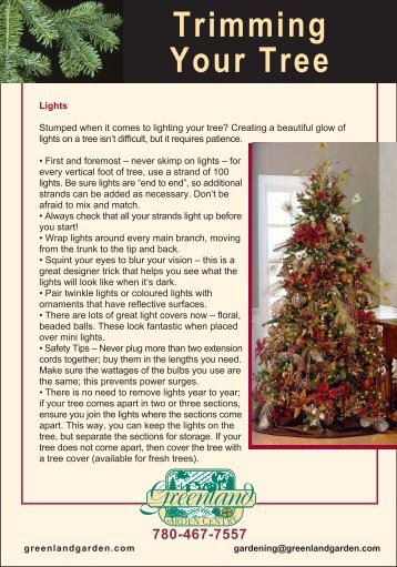 Trimming Your Tree - Greenland Garden Centre