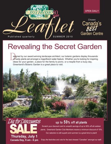 Leaflet - Greenland Garden Centre
