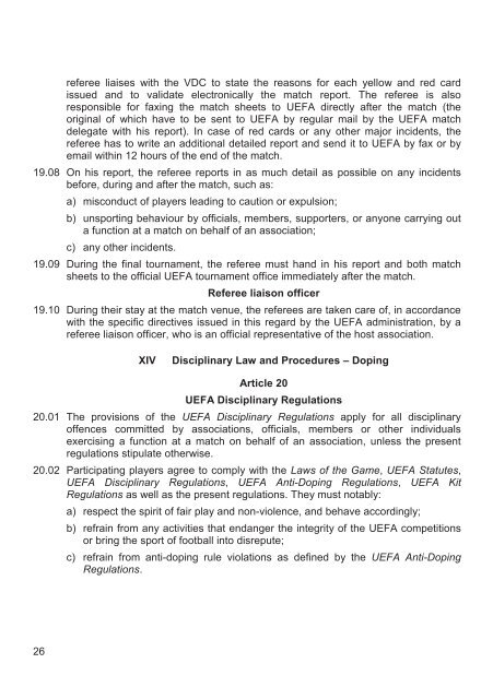 Regulations of the UEFA European Football Championship - GreenKIT