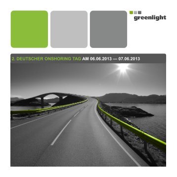 2. deutscher onshoring tag am 06.06.2013 - Greenlight Consulting